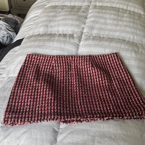 Corey Lynn Calter Red and Black Checkered Mini Skirt XL - Picture 5 of 6